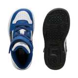 Puma Rebound Slam Mid Bianco Blu Scarpe Infant Bambino Sneakers 408802 03