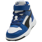 Puma Rebound Slam Mid Bianco Blu Scarpe Infant Bambino Sneakers 408802 03