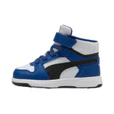 Puma Rebound Slam Mid Bianco Blu Scarpe Infant Bambino Sneakers 408802 03