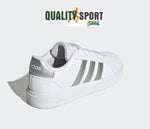 Adidas Grand Court 2.0 Bianco Argento Scarpe Bambina Sportive Sneakers GW6506