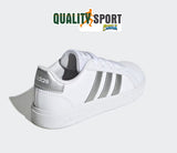 Adidas Grand Court 2.0 Bianco Argento Scarpe Bambina Sportive Sneakers GW6506