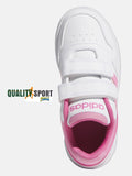 Adidas Hoops 3.0 Bianco Rosa Scarpe Bambina Sportive Sneakers IG6105