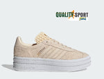 Adidas Gazelle Bold Beige Scarpe Shoes Donna Sportive Sneakers ID4380