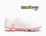 Puma Future Play FG/AG Bianco Rosso Scarpe Uomo Sportive Calcio Soccer 107377 01