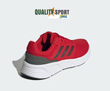 Adidas Galaxy 6 Rosso Nero Scarpe Uomo Sportive Running Palestra IE8132