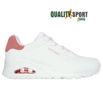 Skechers Uno Pop Back Bianco Rosa Scarpe Donna Sportive Sneakers 177092 WCRL