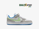 Nike Court Borough Bianco Grigio Scarpe Bambino Sportive Sneakers DV5457 005