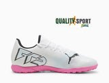 Puma Future 7 Play TT Bianco Nero Scarpe Uomo Sportive Calcetto Soccer 107726 01