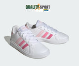 Adidas Grand Court 2.0 Bianco Rosa Scarpe Bambina Sportive Sneakers IG0440