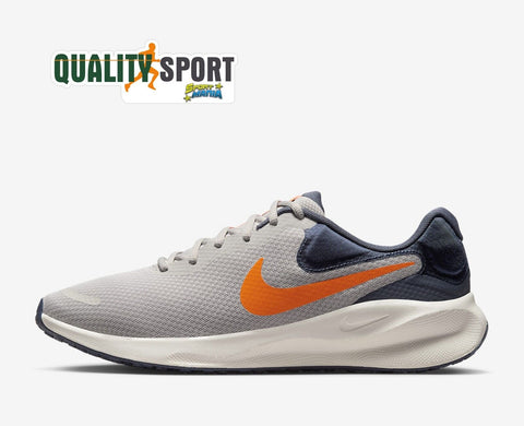 Nike Revolution 7 Grigio Blu Scarpe Uomo Sportive Running Palestra FB2207 009