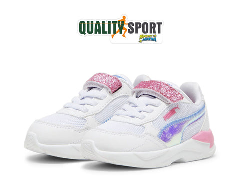 Puma X-Ray Bianco Rosa Scarpe Shoes Infant Bambina Sportive Running 396568 01