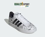 Adidas Grand Court Bianco Nero Scarpe Shoes Uomo Sportive Sneakers ID4474