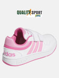 Adidas Hoops 3.0 Bianco Rosa Scarpe Bambina Sportive Sneakers IG6105