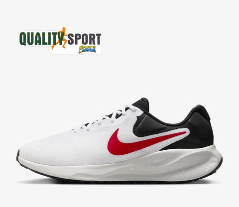 Nike Revolution 7 Bianco Rosso Scarpe Uomo Sportive Running Palestra FB2207 102