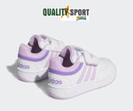 Adidas Hoops Bianco Rosa Lilla Scarpe Infant Bambina Sportive Sneakers IF7734