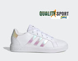 Adidas Grand Court Bianco Iridescente Scarpe Donna Sportive Sneakers GY2326