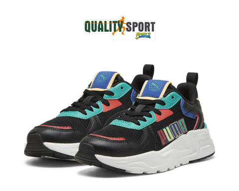 Puma Trinity Lite Nero Multicolor Scarpe Ragazzo Sportive Sneakers 395462 02