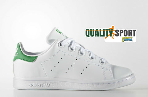 Adidas Stan Smith Bianco Verde Scarpe Bambino Sportive Sneakers BA8375