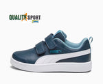 Puma Courtflex Blu Bianco Scarpe Shoes Bambino Sportive Sneakers 371543 30