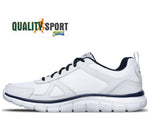 Skechers Track Scloric Bianco Blu Scarpe Shoes Uomo Sportive Sneakers 52631 WNV