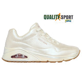 Skechers Uno Pearl Queen Bianco Scarpe Shoes Donna Sportive Sneakers 155174 WHT