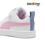 Puma Rickie AC Bianco Rosa Scarpe Infant Bambina Sportive Sneakers 384314 28