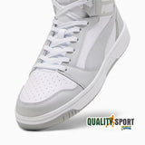 Puma Rebound V6 Bianco Grigio Scarpe Shoes Uomo Sportive Sneakers 392326 05