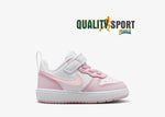 Nike Court Borough Low 2 Bianco Rosa Scarpe Bambino Infant Sneaker DV5458 105