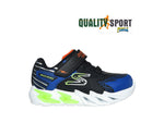 Skechers Lights Flex Glow Blu Scarpe Shoes Bambino Infant Sneakers 400138N BKBL