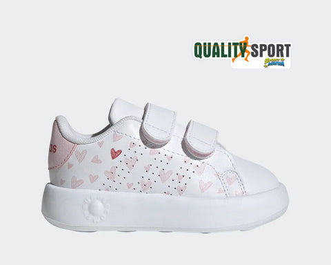 Adidas Advantage Bianco Rosa Scarpe Infant Bambina Sportive Sneakers IG3719