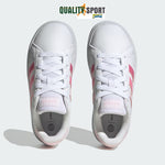 Adidas Grand Court Bianco Rosa Scarpe Shoes Donna Sportive Sneakers IG0440