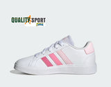 Adidas Grand Court Bianco Rosa Scarpe Shoes Donna Sportive Sneakers IG0440