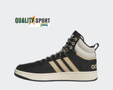 Adidas Hoops 3 Mid WTR Nero Beige Scarpe Shoes Uomo Sportive Sneakers IG7927