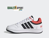 Adidas Hoops 3.0 Bianco Nero Scarpe Shoes Ragazzo Sportive Sneakers GZ9673