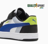 Puma Caven 2.0 Block Bianco Blu Nero Scarpe Bambino Sportive Sneakers 394462 06