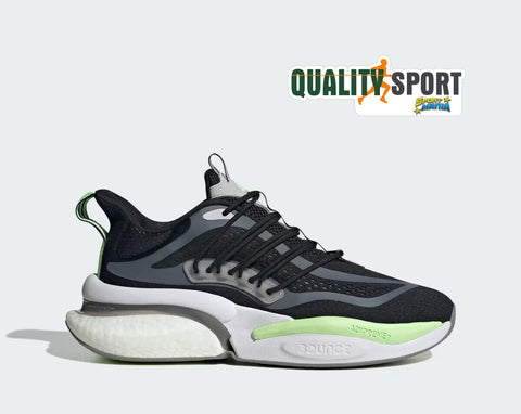 Adidas Alphaboost Nero Bianco Verde Scarpe Shoes Uomo Sportive Sneakers IG3628