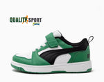 Puma Rebound v6 Lo Bianco Verde Scarpe Shoes Bambino Sportive Sneakers 397419 05