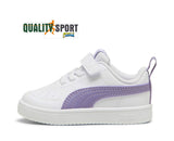 Puma Rickie AC Bianco Lilla Scarpe Infant Bambina Sportive Sneakers 384314 33