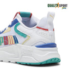 Puma Trinity Lite Bianco Multicolor Scarpe Ragazzo Sportive Sneakers 395462 01