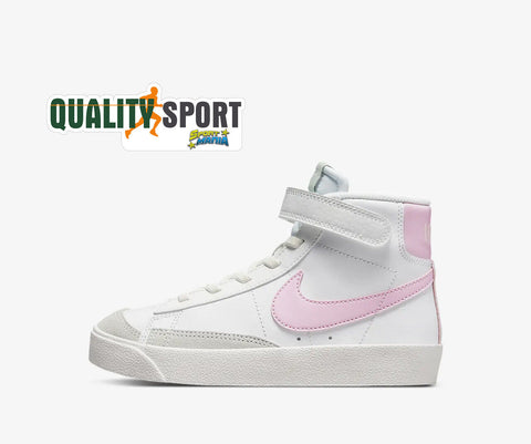 Nike Blazer Mid '77 Bianco Rosa Scarpe Bambino Sportive Sneakers DA4087 106