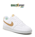 Nike Court Vision Bianco Oro Scarpe Shoes Donna Sportive Sneakers DH3158 105