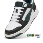 Puma Rebound V6 Lo Bianco Nero Verde Scarpe Ragazzo Sportive Sneakers 393833 15