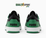 Puma Rebound v6 Lo Bianco Verde Scarpe Shoes Bambino Sportive Sneakers 397419 05