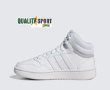 Adidas Hoops 3 Mid Bianco Scarpe Bambino Ragazzo Sneakers Sportive GW0401