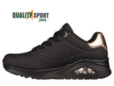 Skechers Uno Golden Air Total Nero Oro Scarpe Donna Sportive Sneakers 177094 BBK