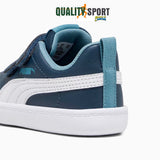 Puma Courtflex AC Blu Bianco Scarpe Infant Bambino Sportive Sneakers 371544 30