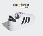 Adidas Grand Court 2.0 Bianco Nero Scarpe Bambina Sportive Sneakers GW6511