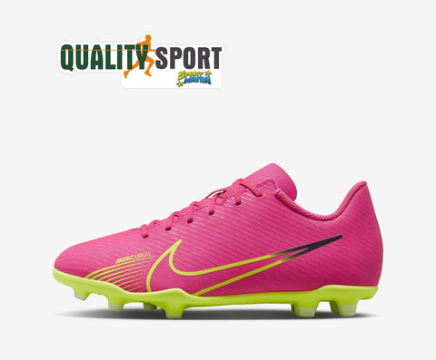 Nike Vapor 15 Club FG/MG Fucsia Giallo Scarpe Bambino Calcio Soccer DJ5958 605