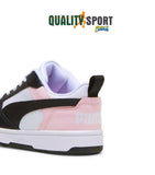 Puma Rebound V6 Lo Bianco Nero Rosa Scarpe Donna Sportive Sneakers 393833 13