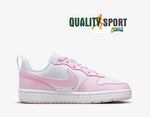 Nike Court Borough Bianco Rosa Scarpe Ragazzo Donna Sportive Sneakers DV5456 105